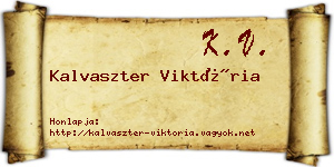 Kalvaszter Viktória névjegykártya